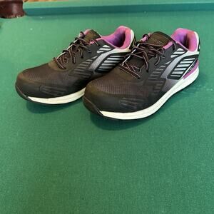 Brahma Women’s Work Shoes Size 9 Black Purple ASTM F2413-18 Steel Toe Sneakers